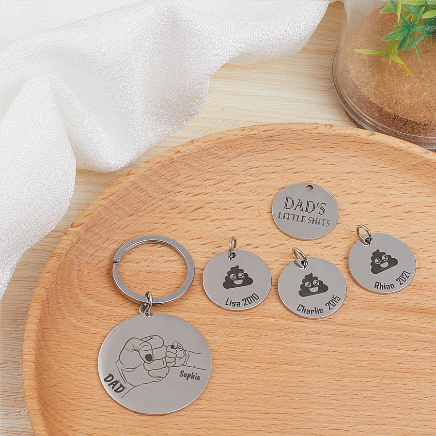 Stainless Steel Keychain Pendant Additional Customization